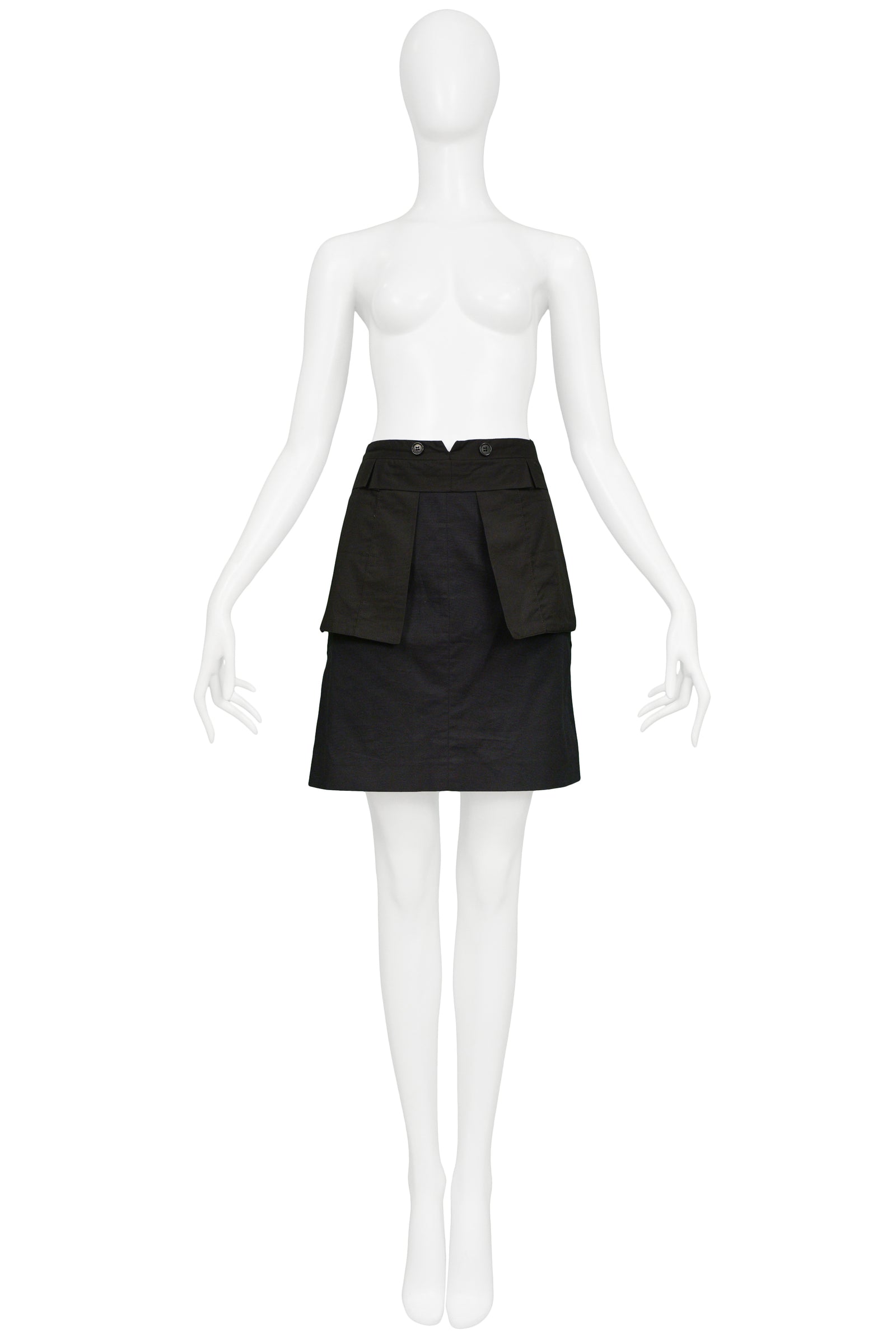 コリアグランドセール 2025 HELMUT LANG BLACK INSIDE-OUT COTTON SKIRT パンツ