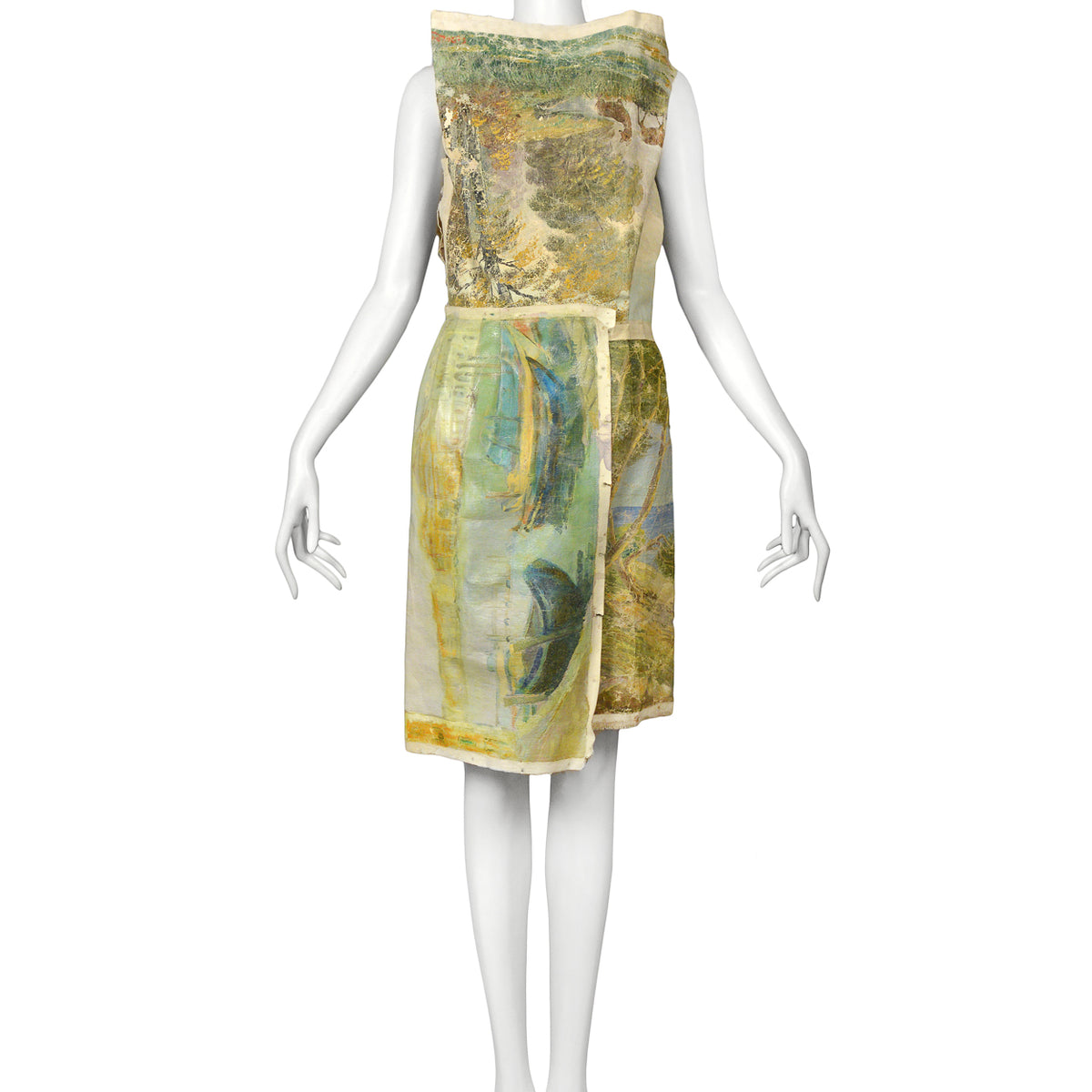 MAISON MARGIELA HAND PAINTED CANVAS DRESS 2007