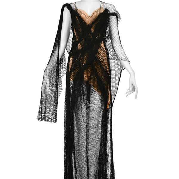 MAISON MARGIELA ARTISANAL FISHNET EVENING GOWN 2008
