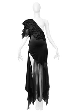 MCQUEEN SATIN & MESH "WHAT A MERRY-GO-ROUND" GOWN 2001