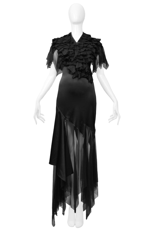 MCQUEEN SATIN & MESH "WHAT A MERRY-GO-ROUND" GOWN 2001