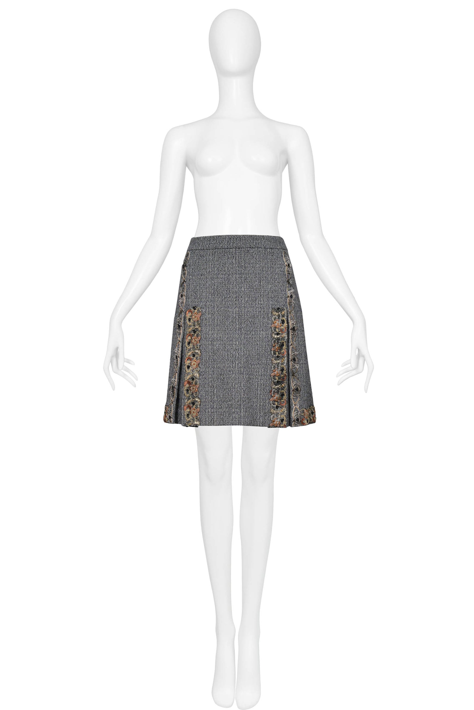 Tweed skirt grey discount