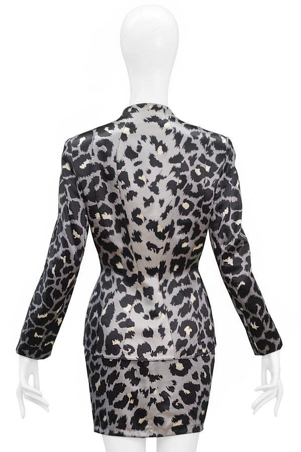 MUGLER GREY & BLACK LEOPARD SUIT