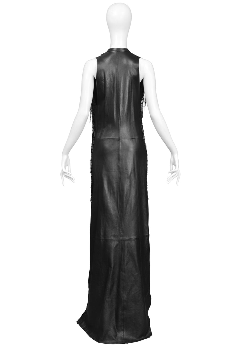 Black Leather Trim Back Slit Maternity Maxi Dress– PinkBlush