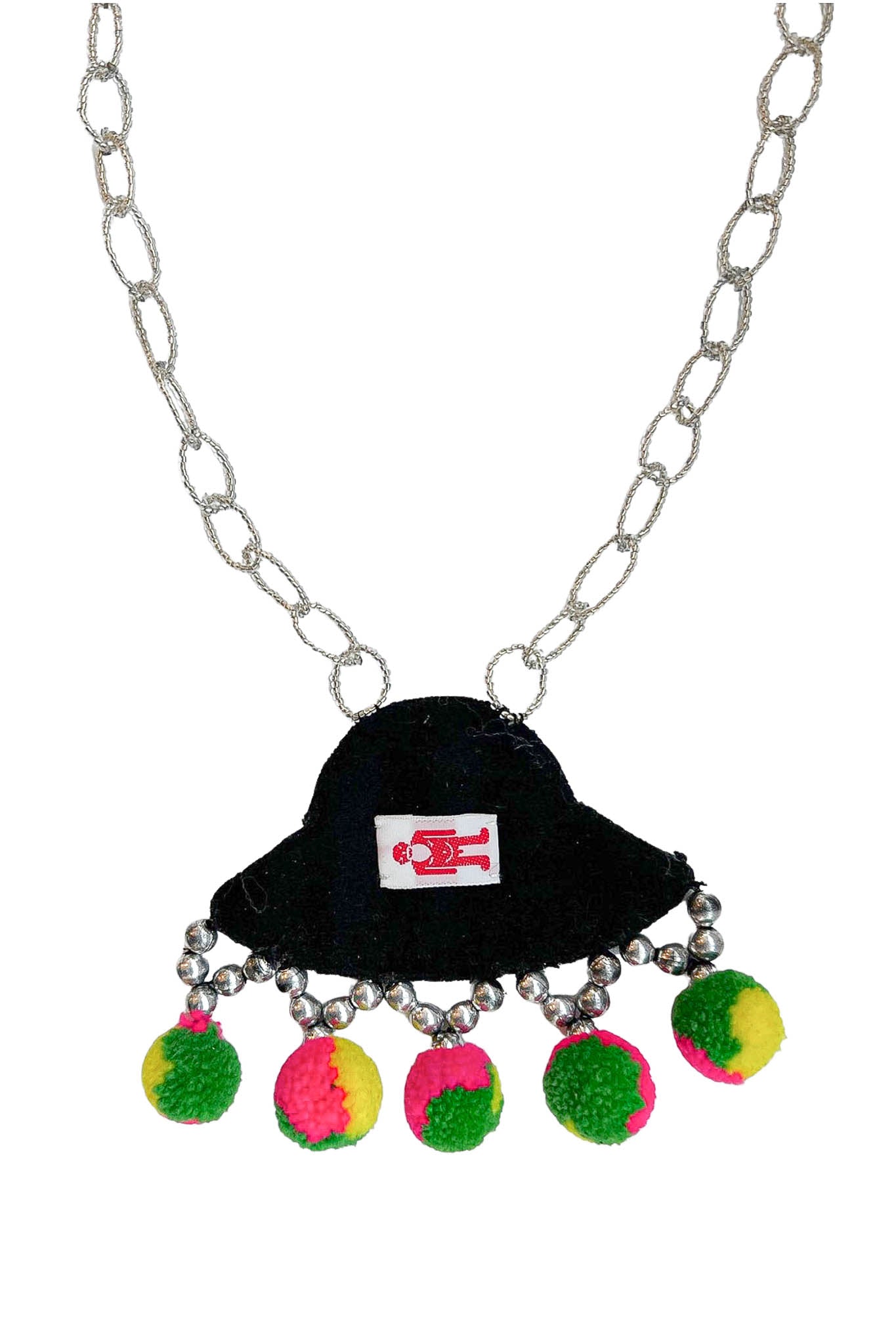 WALTER VAN BEIRENDONCK BEADED FLYING SAUCER NECKLACE