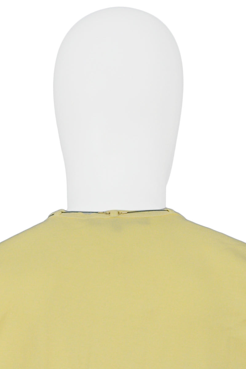 RAF SIMONS YELLOW TANK WITH CRYSTAL NECKLACE 2004