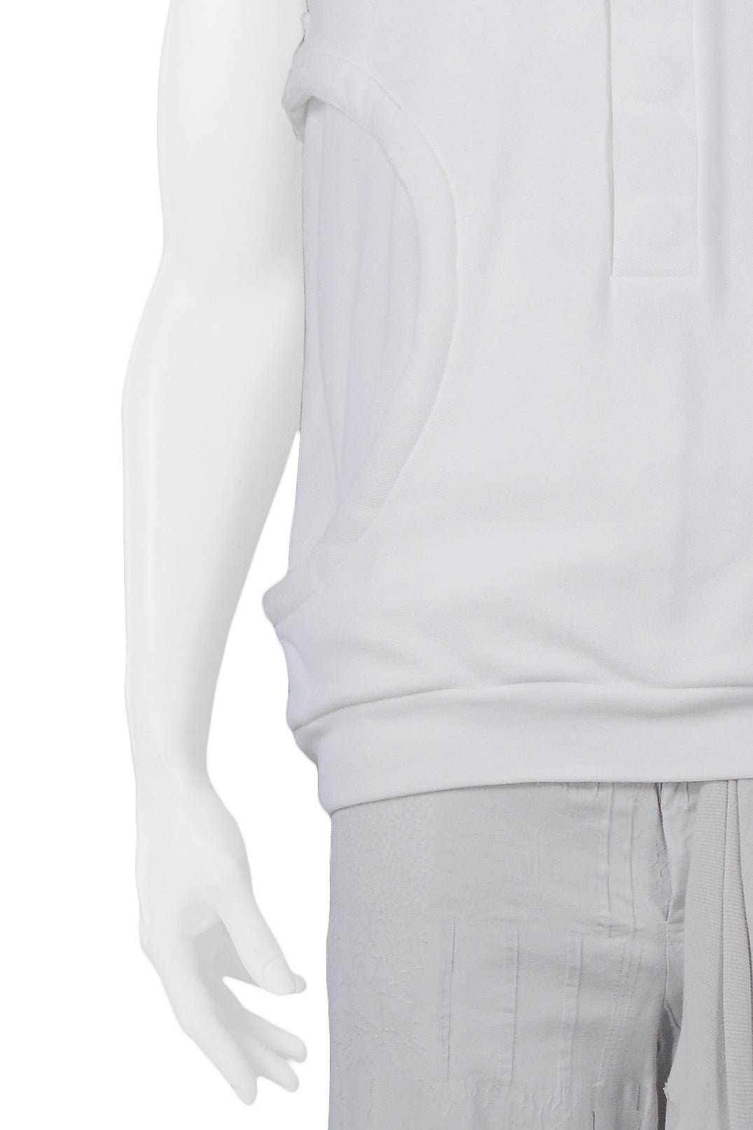 RAF SIMONS WHITE CIRCULAR POCKET HOODIE 2005