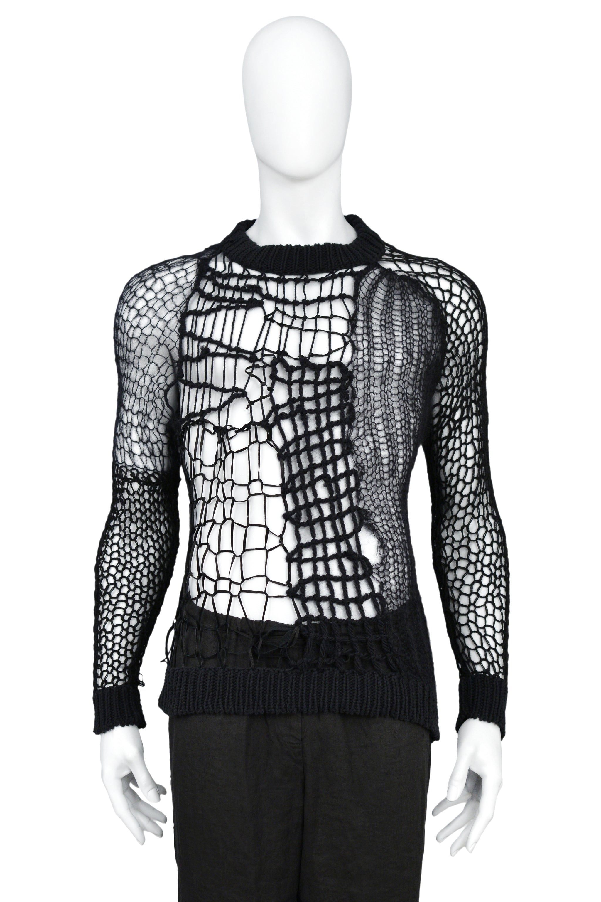 【archive】90s Sullen black Lamb Knit Pre-owned] NUMBER (N)INE Spider Grunge Knit Sweater