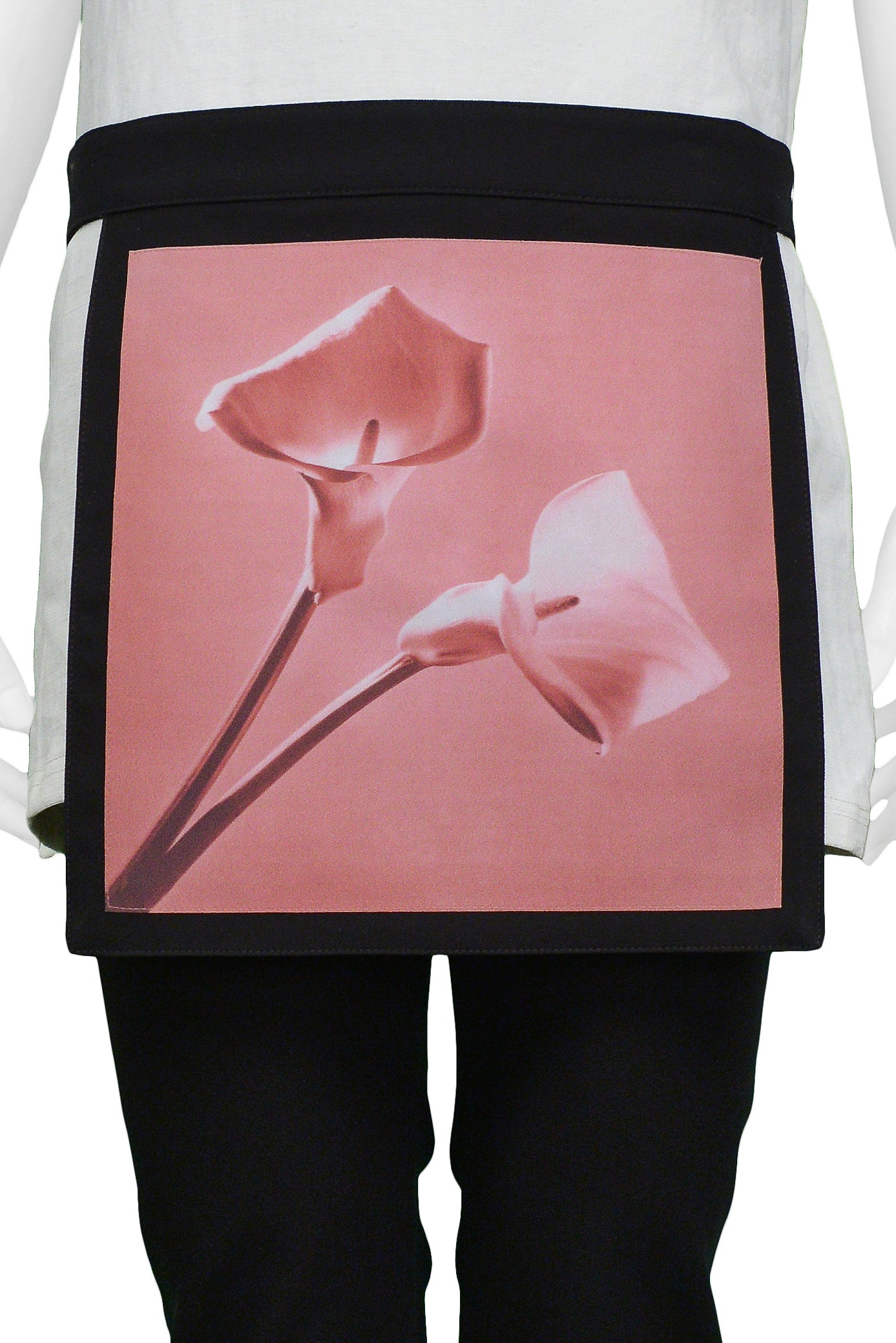 RAF SIMONS MAPPLETHORPE BONDAGE PANTS WITH PINK LILIES