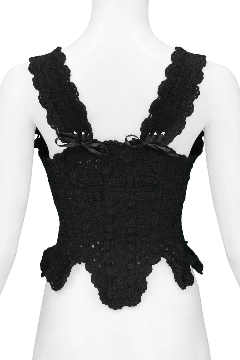 TAO FOR COMME DES GARCONS BLACK WOOL KNIT VICTORIAN CORSET 2006