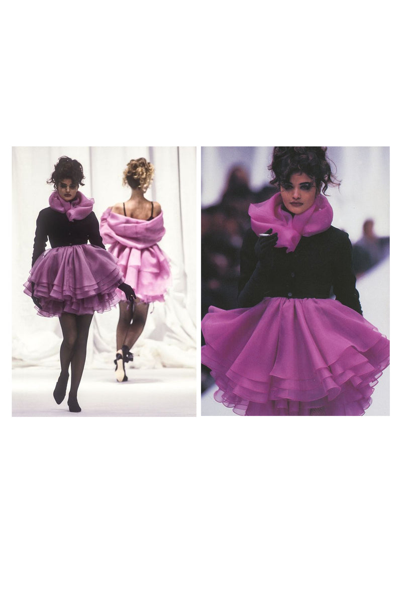 COMPLICE BY DOLCE & GABBANA VELVET AND ORGANZA DRESS 1991