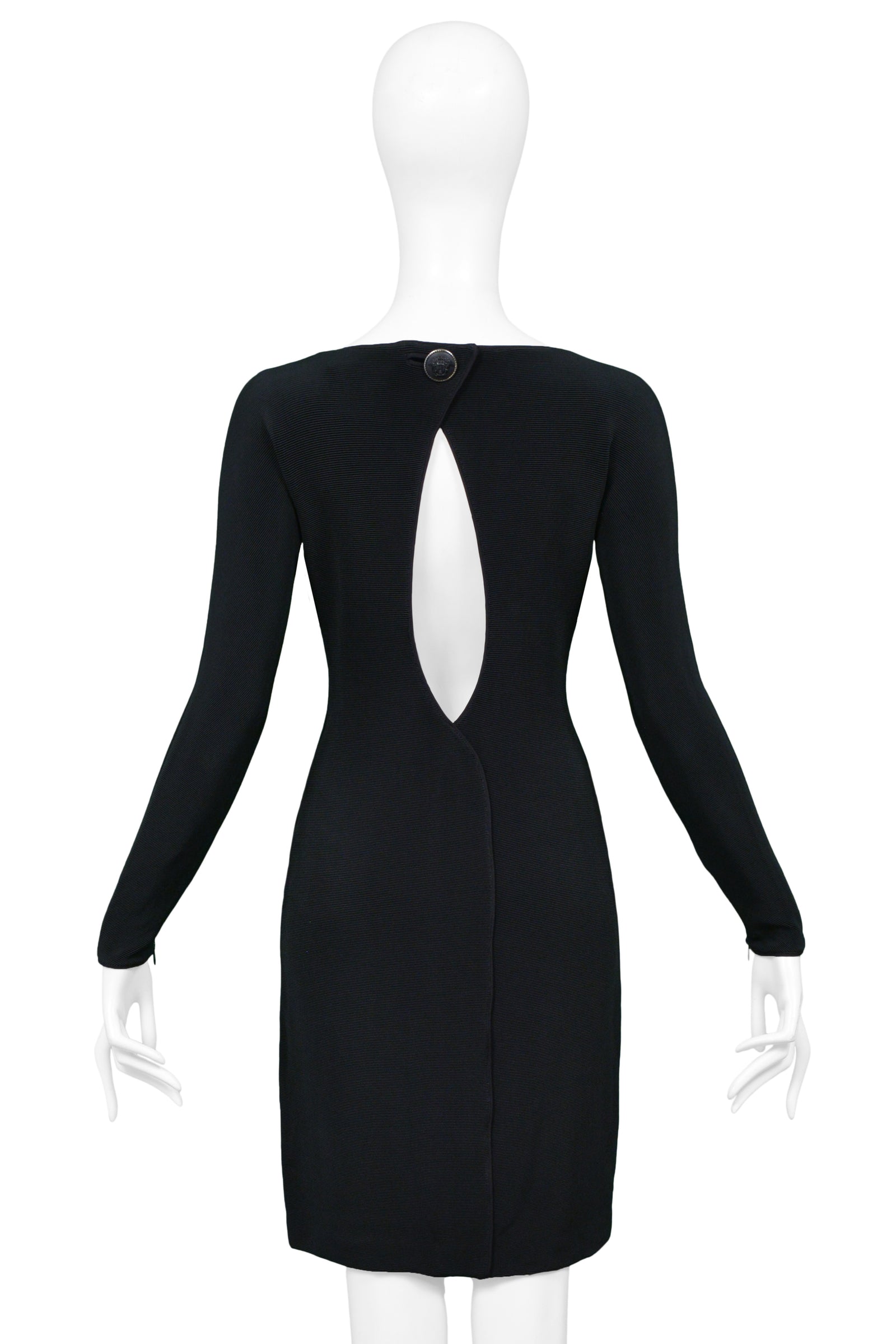 VERSACEBLACKRIBBEDKNITDRESSWKE