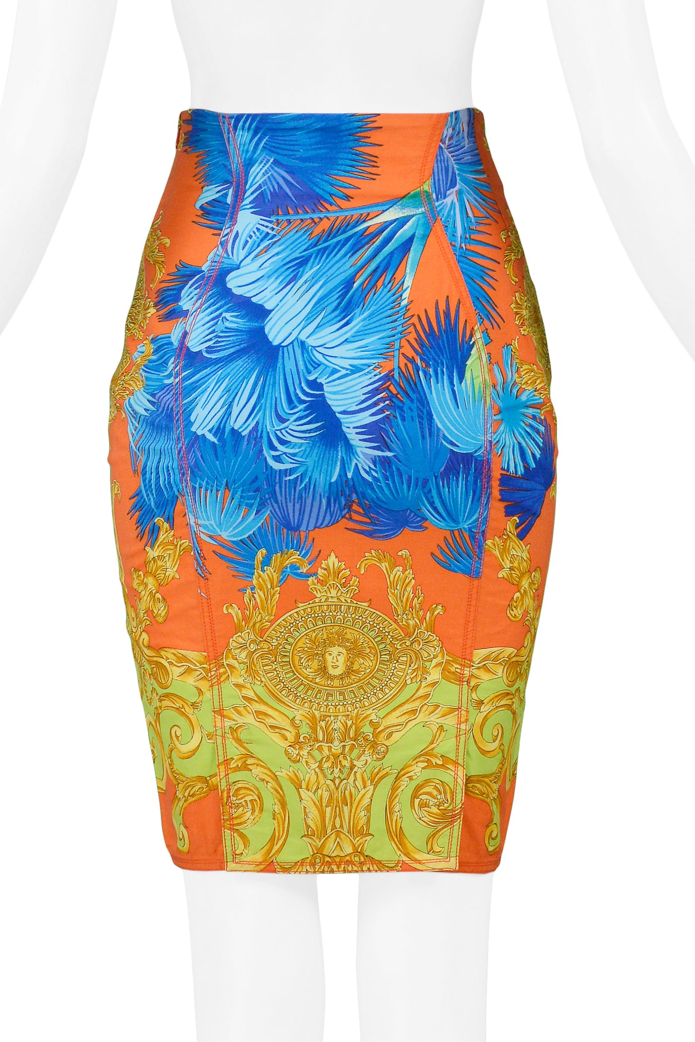 Versace orange skirt on sale