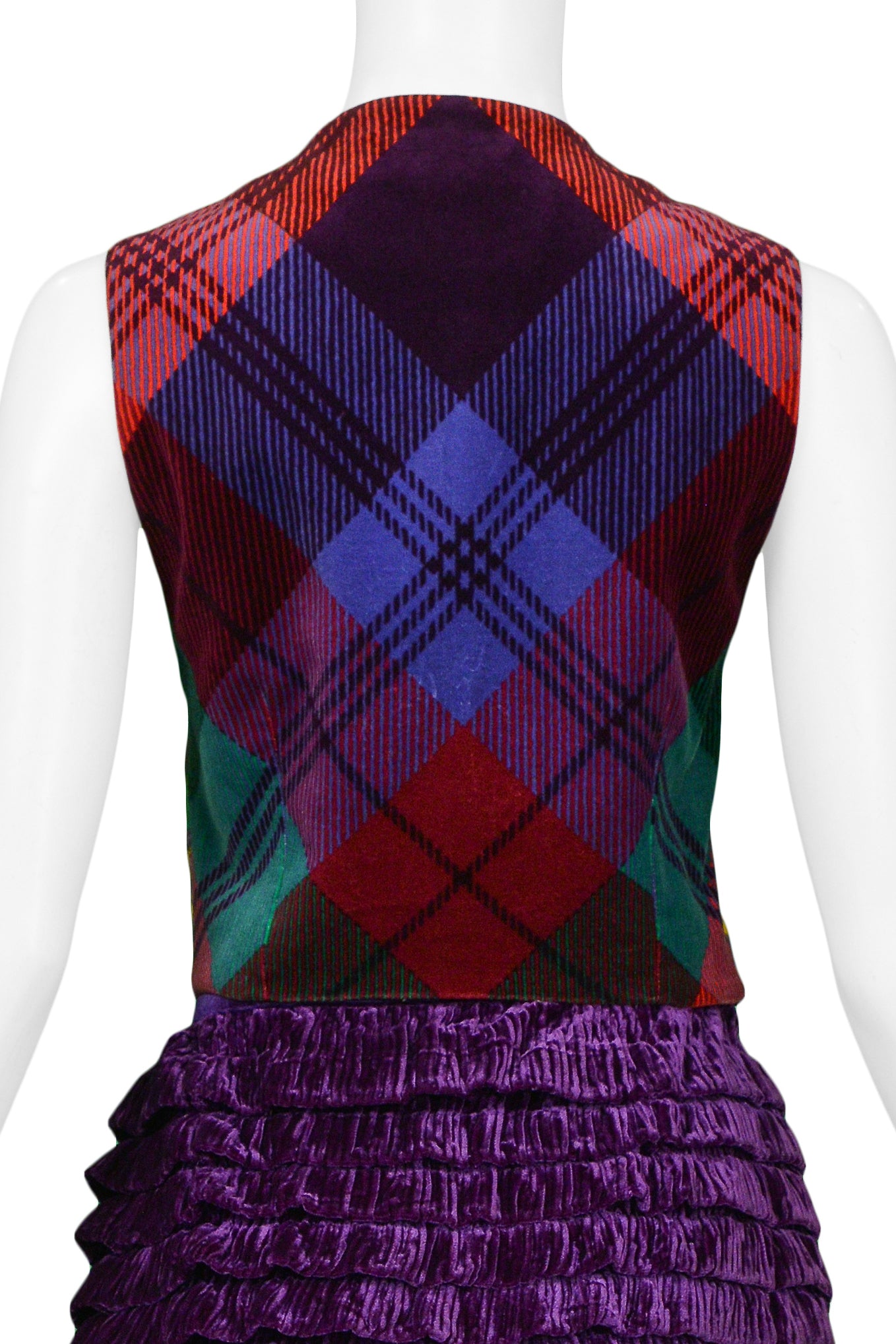 VERSACE VELVET VEST & SKIRT ENSEMBLE