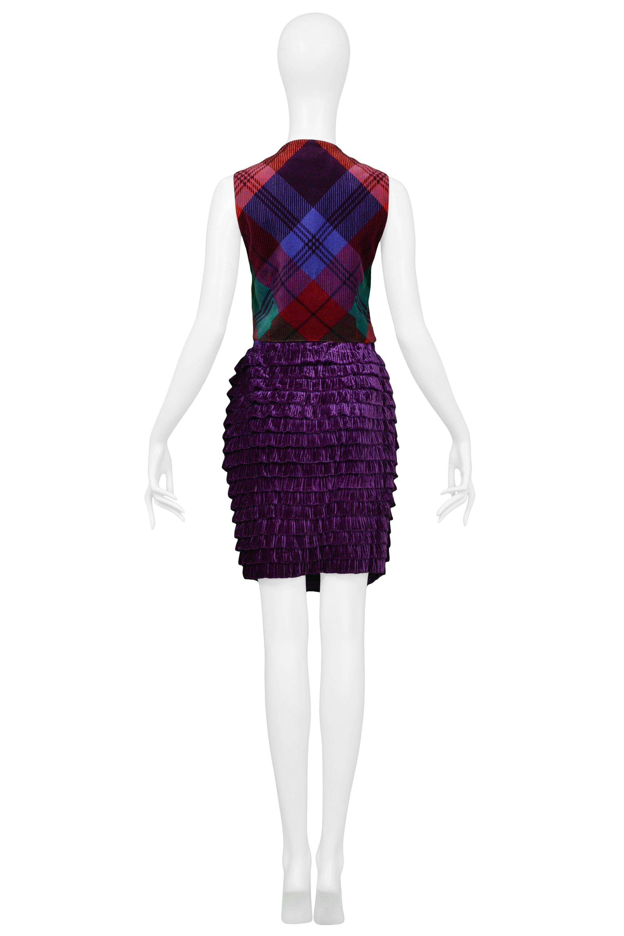 VERSACE VELVET VEST & SKIRT ENSEMBLE