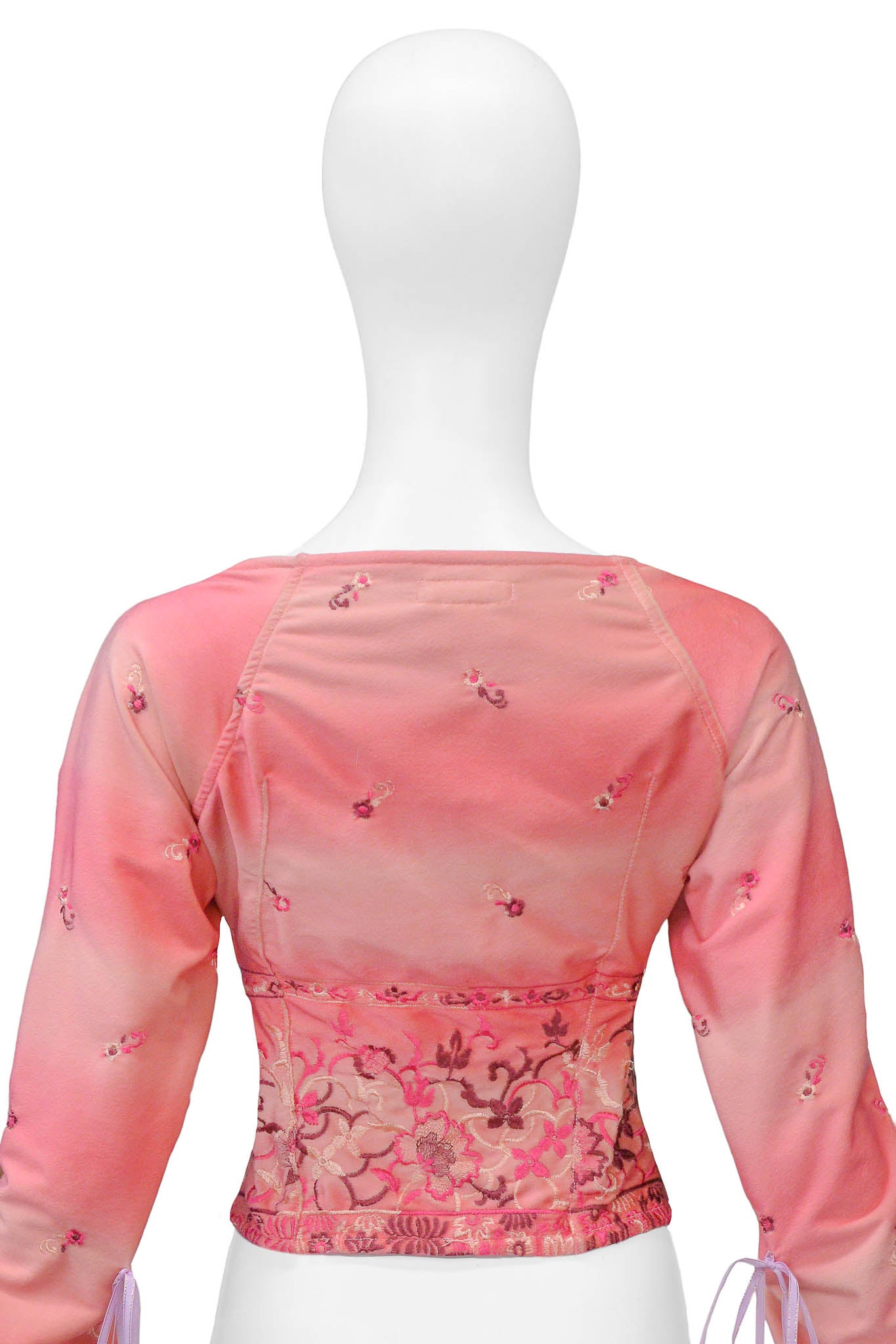 VOYAGE PINK VELVET TOP WITH FUR TRIM