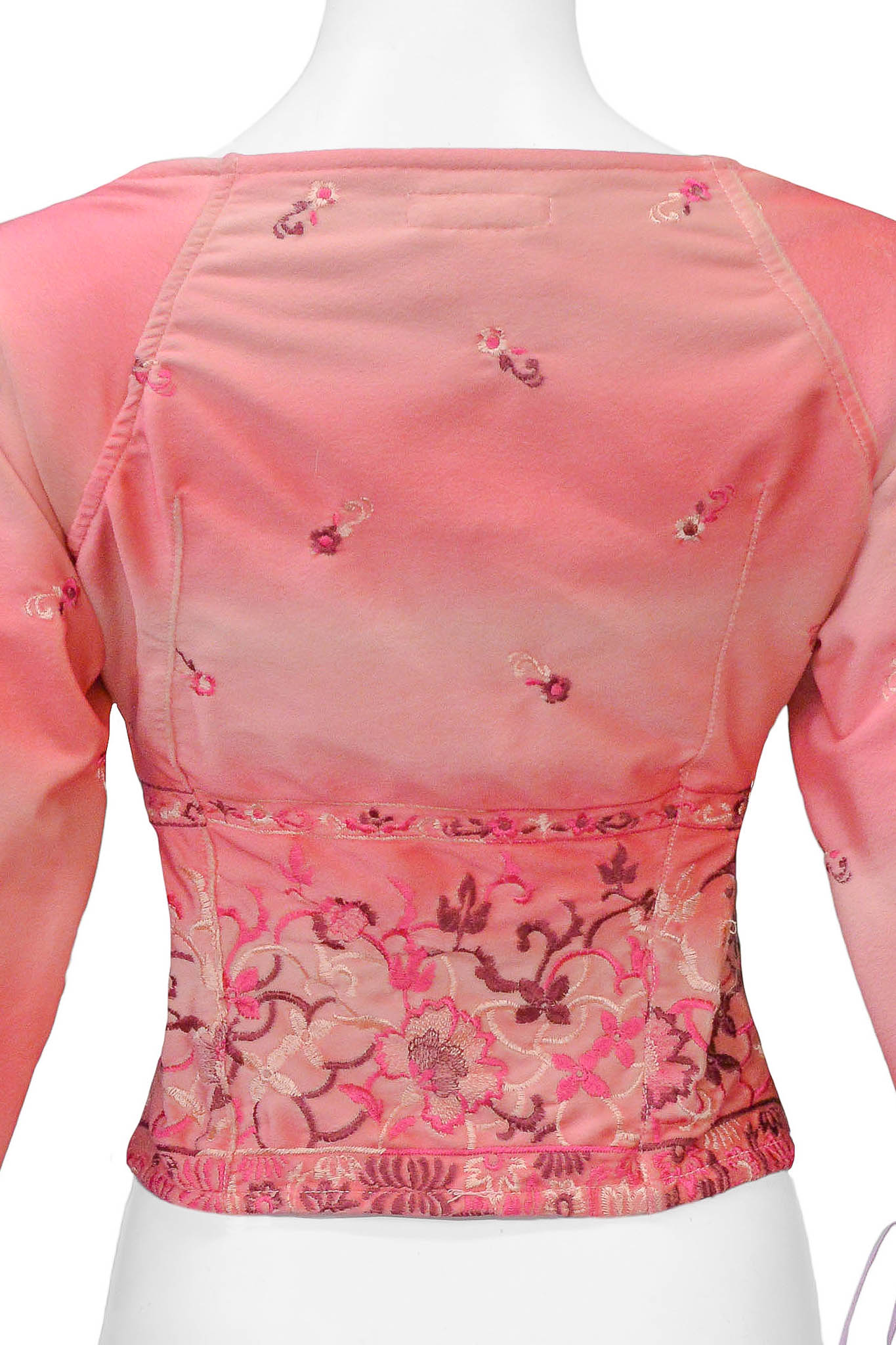 VOYAGE PINK VELVET TOP WITH FUR TRIM