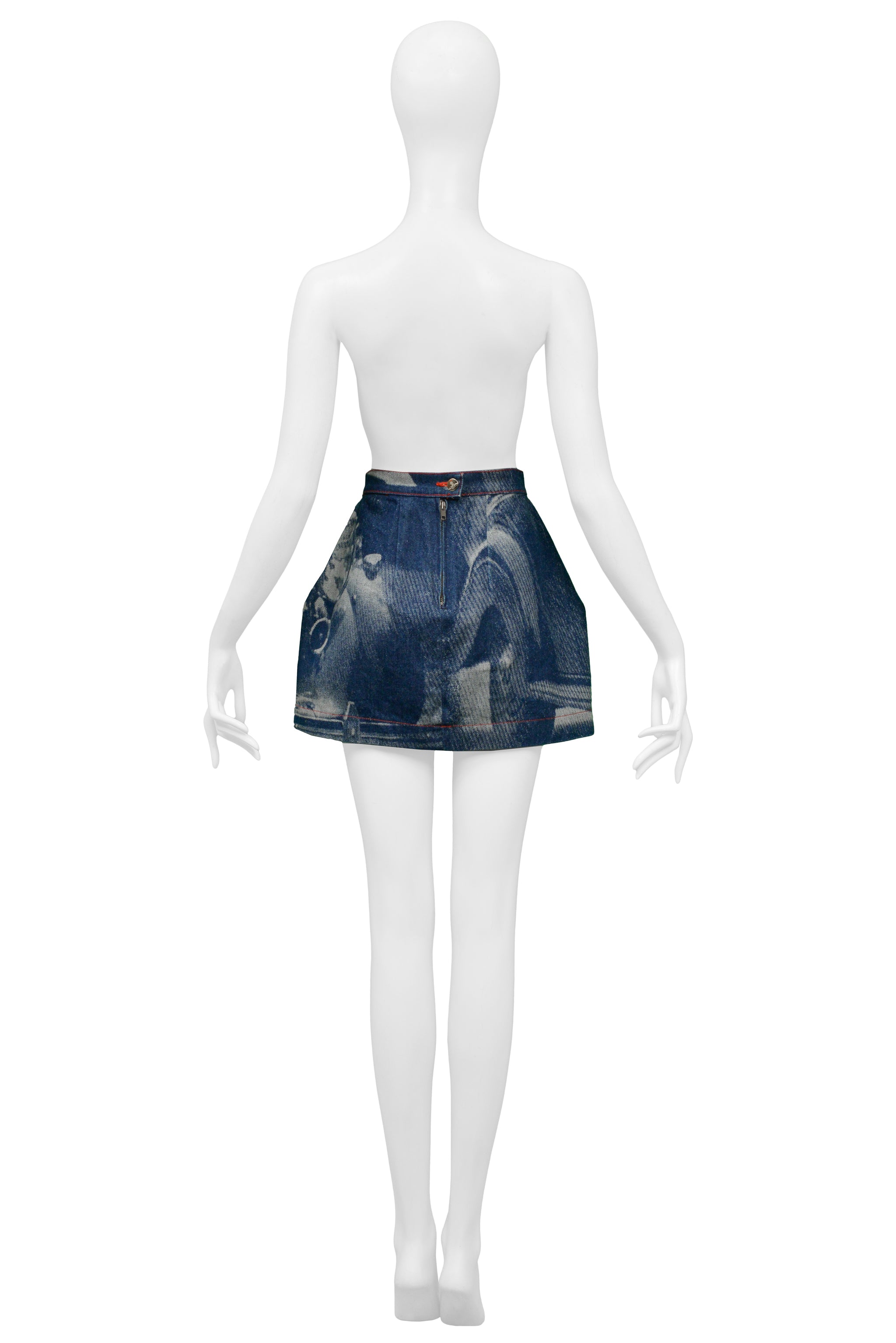 VIVIENNE WESTWOOD WORLD'S END ROLLS ROYCE DENIM MINI SKIRT 1992-93