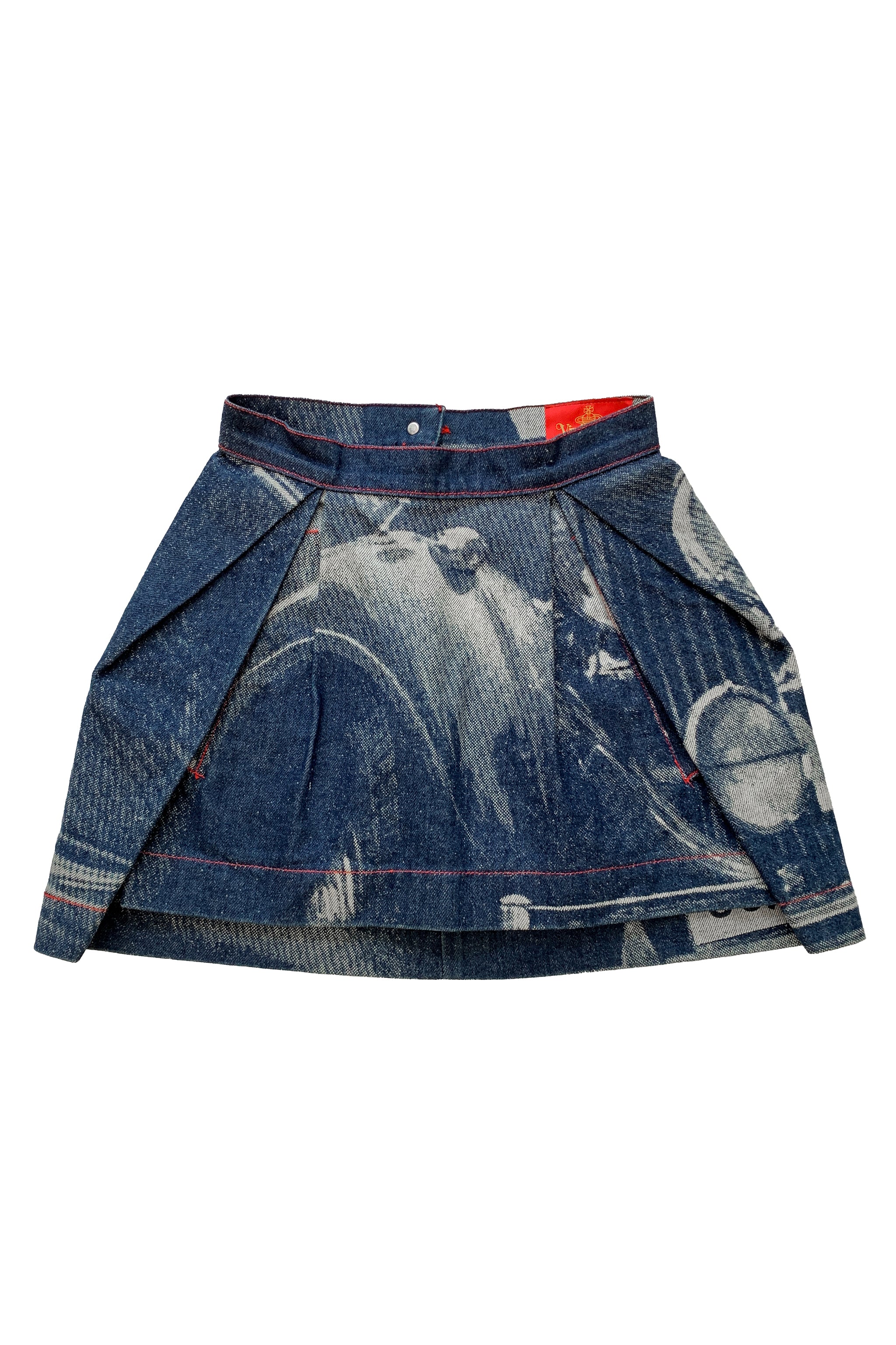 VIVIENNE WESTWOOD WORLD'S END ROLLS ROYCE DENIM MINI SKIRT 1992-93