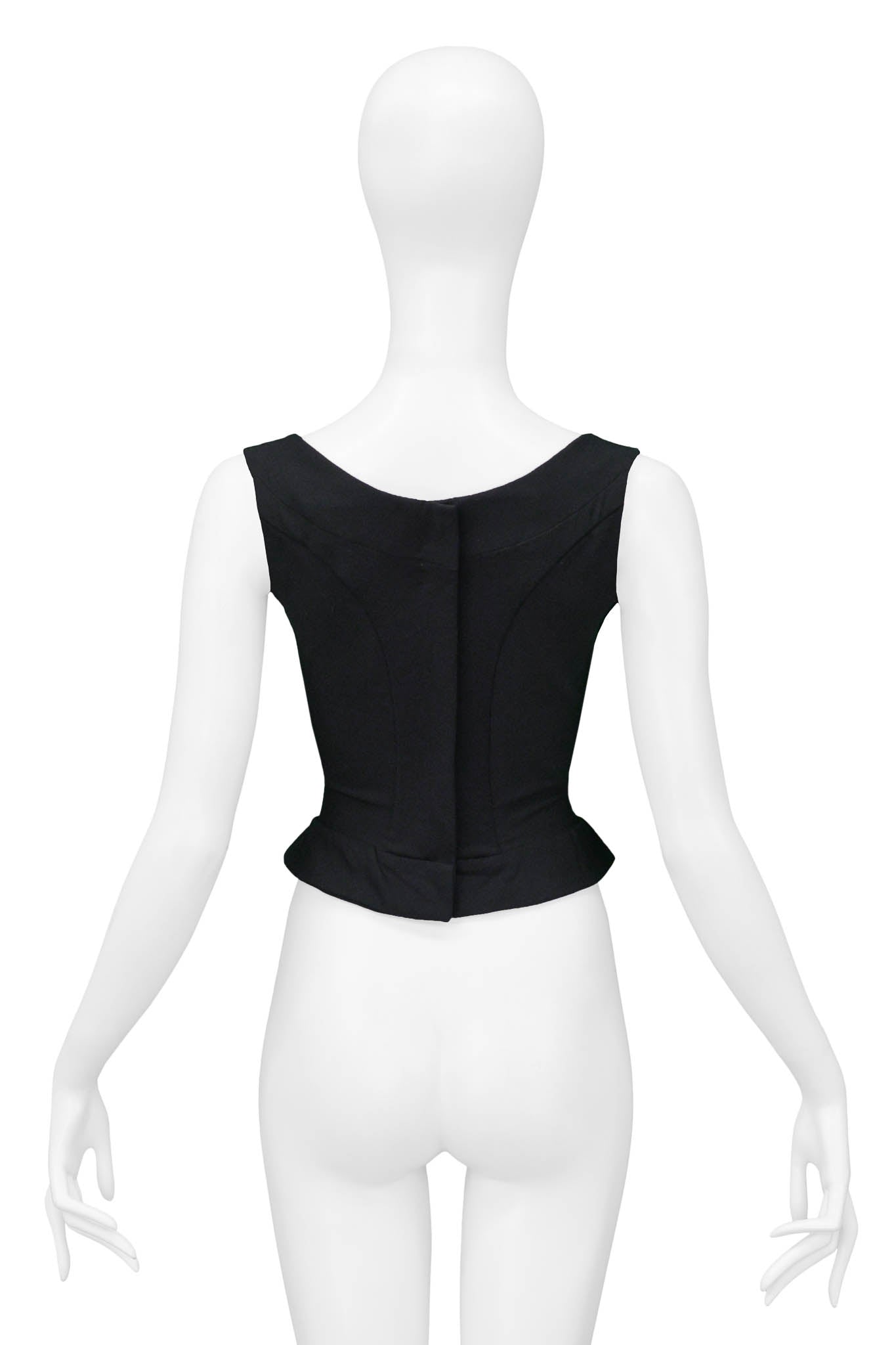 VIVIENNE WESTWOOD BLACK PEPLUM CORSET TOP
