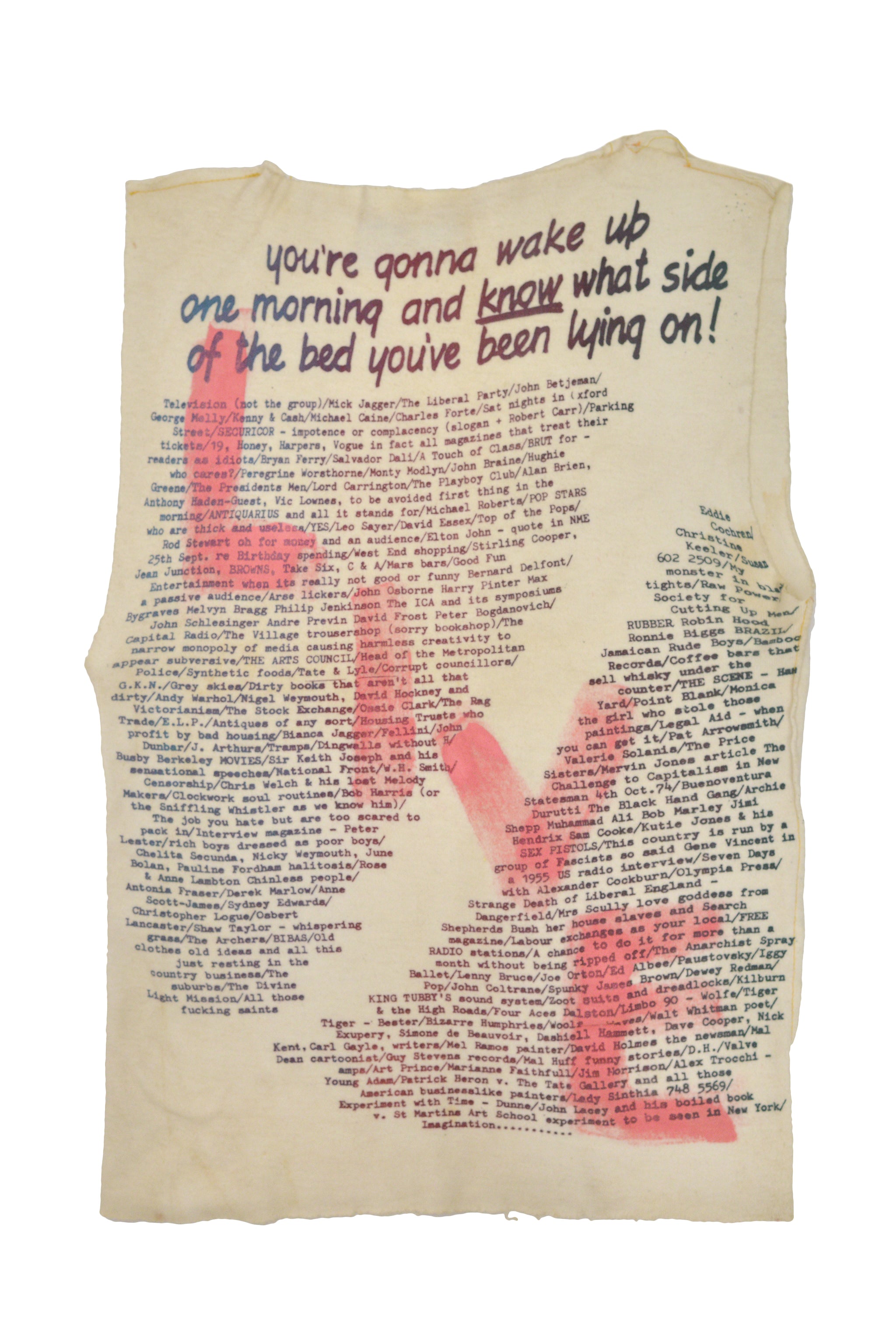 VIVIENNE WESTWOOD & MALCOLM MCLAREN "LIVE" T-SHIRT 1976