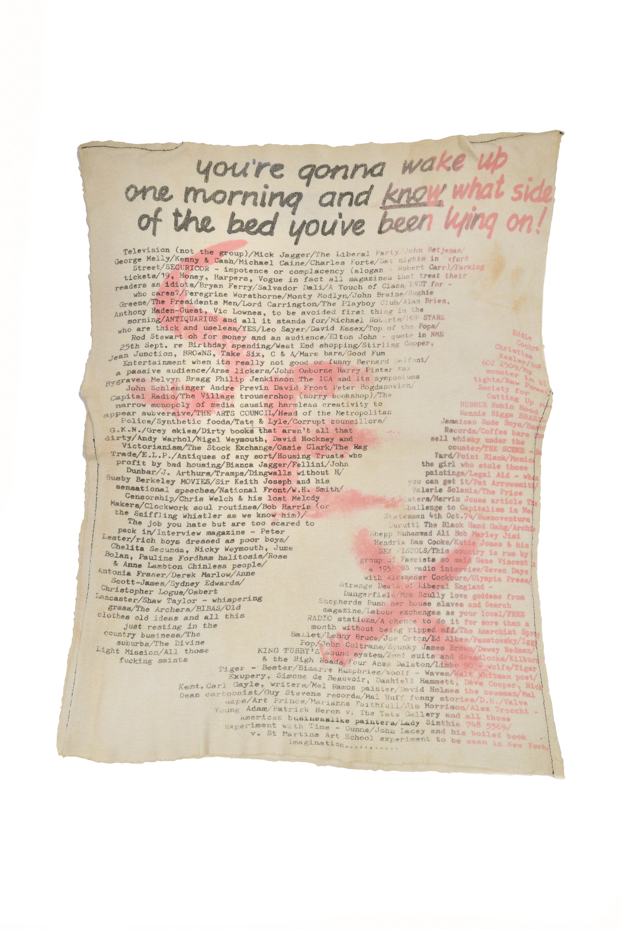 VIVIENNE WESTWOOD & MALCOLM MCLAREN "SEX" T-SHIRT 1976