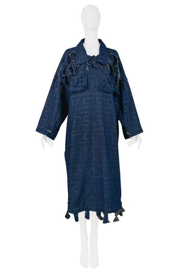 VIVIENNE WESTWOOD & MALCOLM MCLAREN WORLD'S END DENIM CLINT EASTWOOD DRESS 1984-85