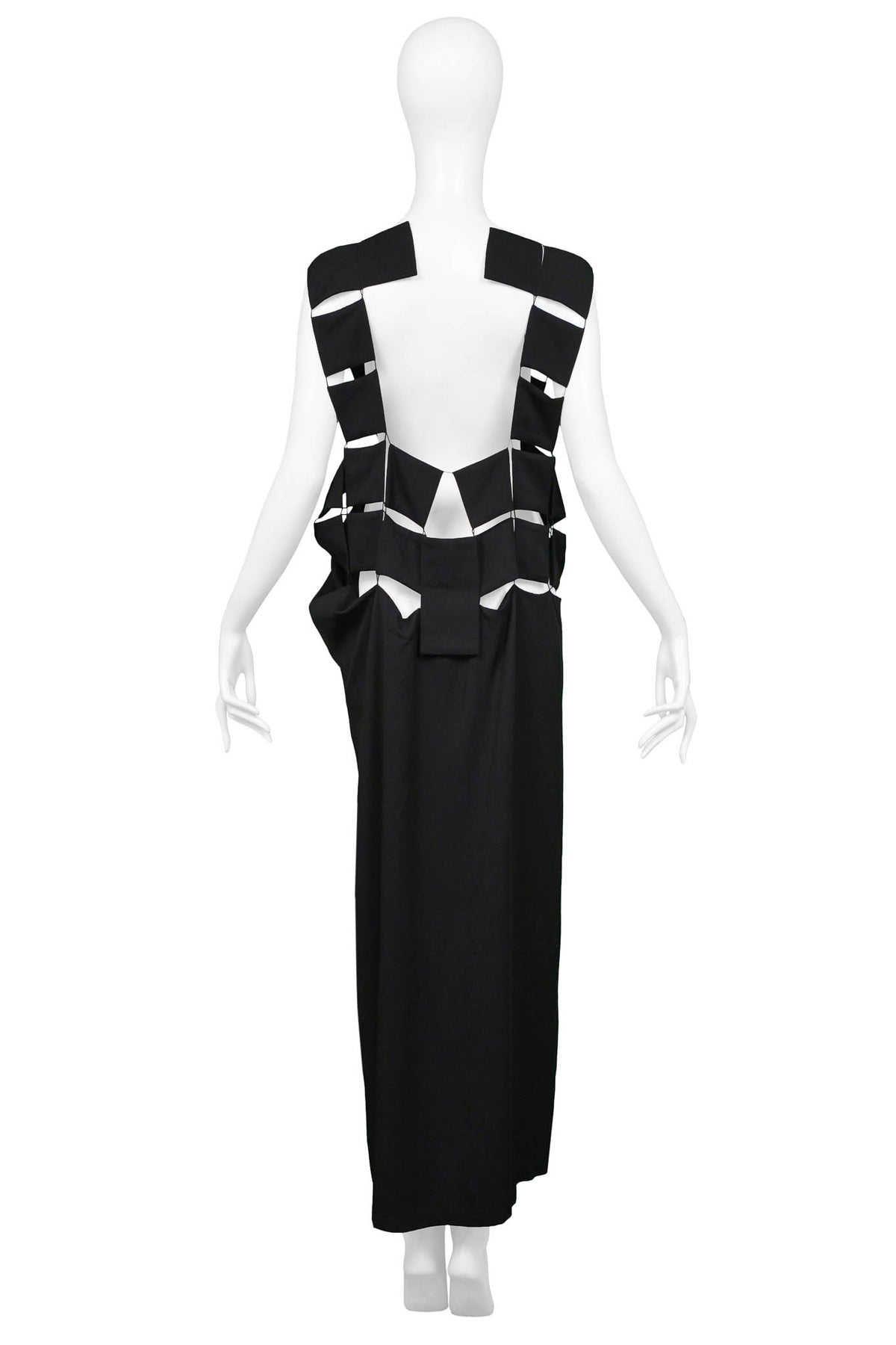 YOHJI2004BLACKPUZZLEPIECEDRESS