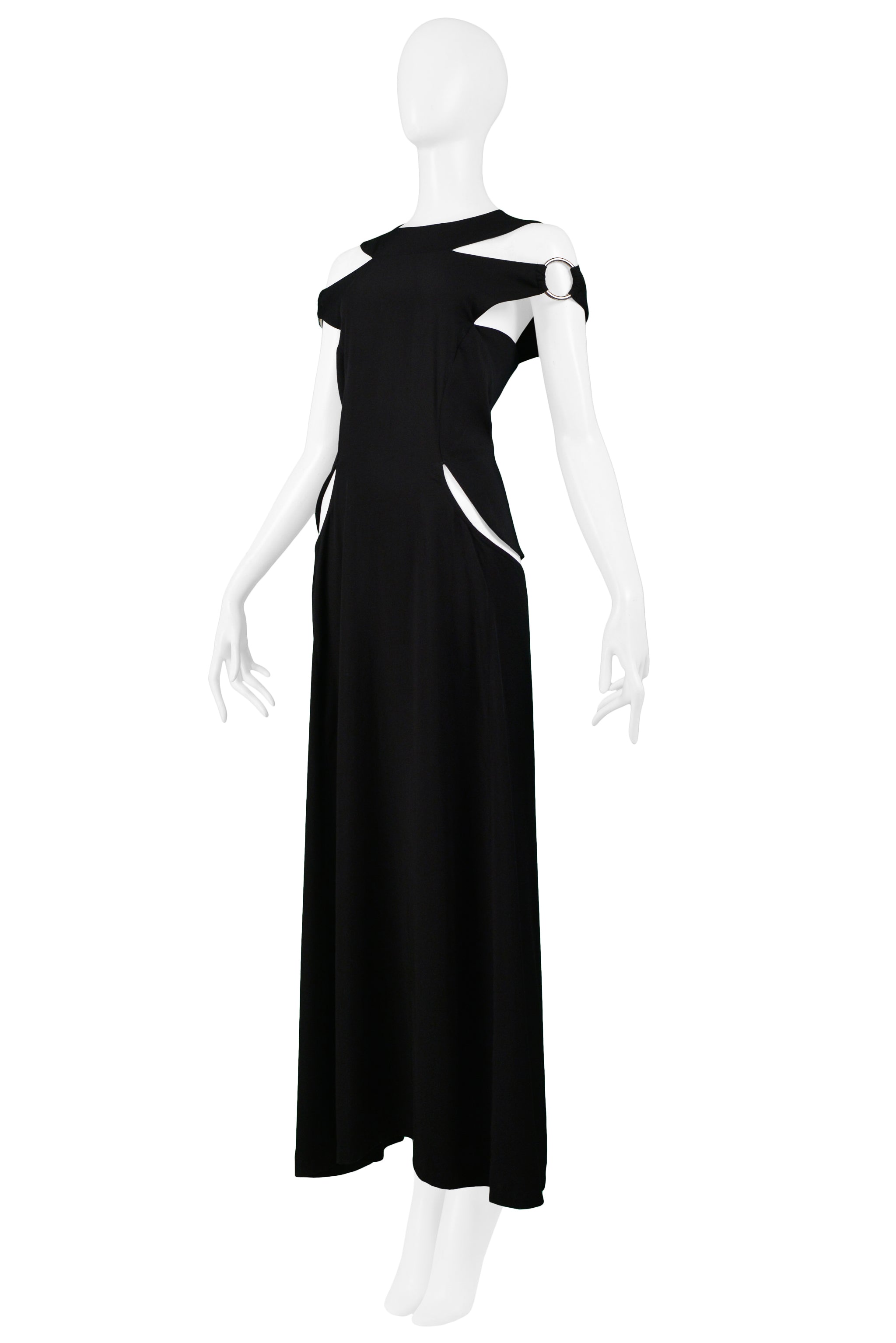 YOHJI YAMAMOTO BLACK CUTOUT GOWN 2004
