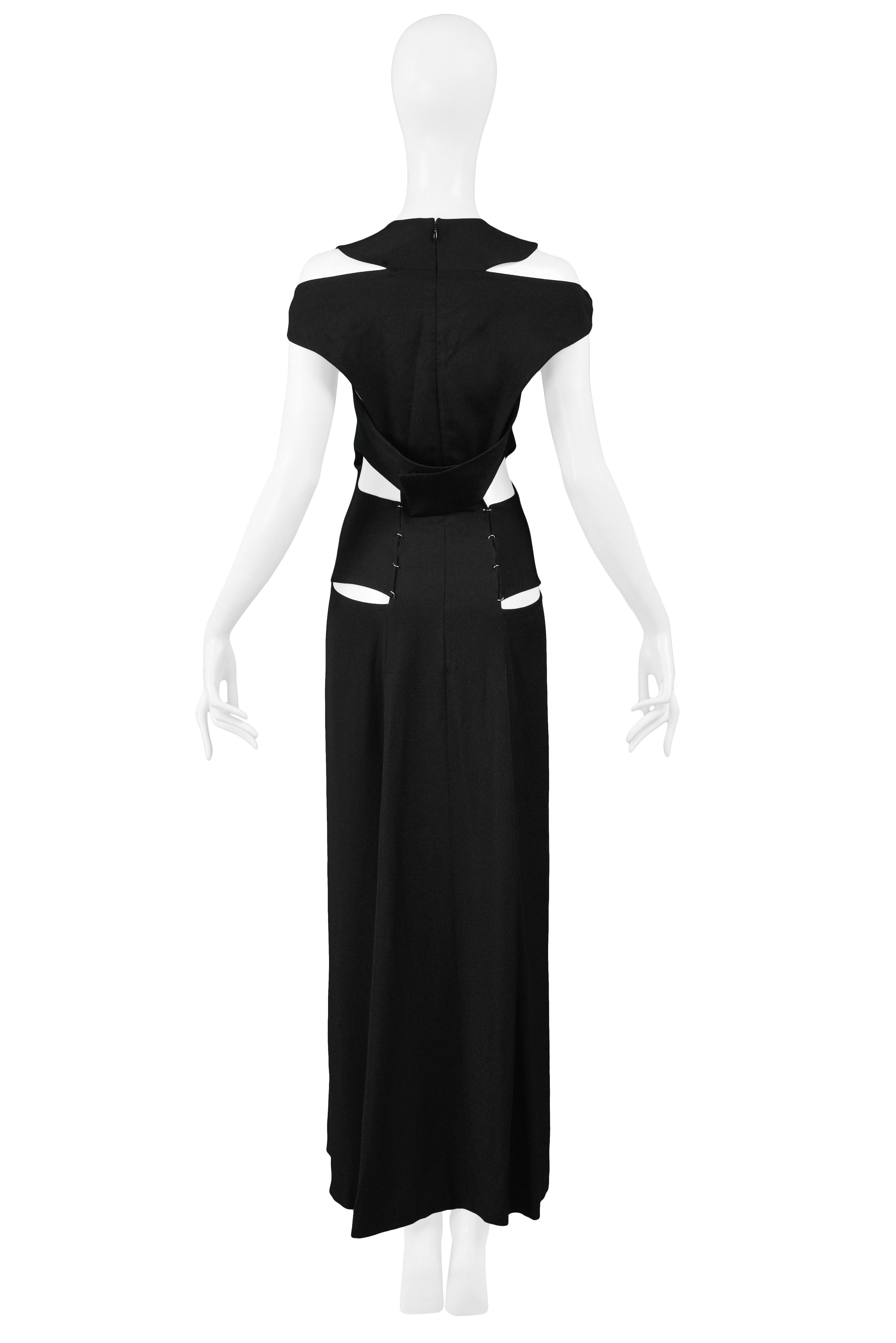 YOHJI YAMAMOTO BLACK CUTOUT GOWN 2004