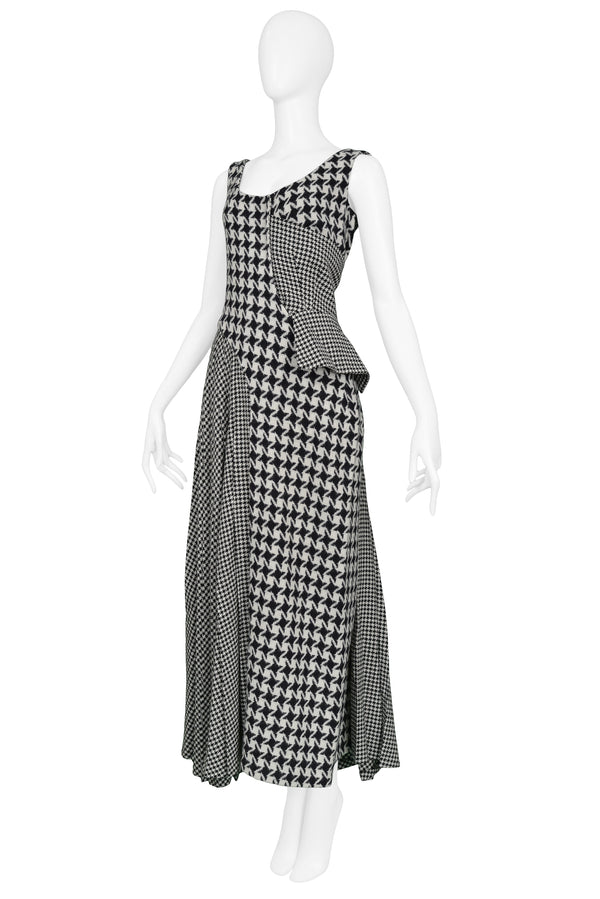 YOHJI YAMAMOTO HOUNDSTOOTH WOOL DRESS 2003