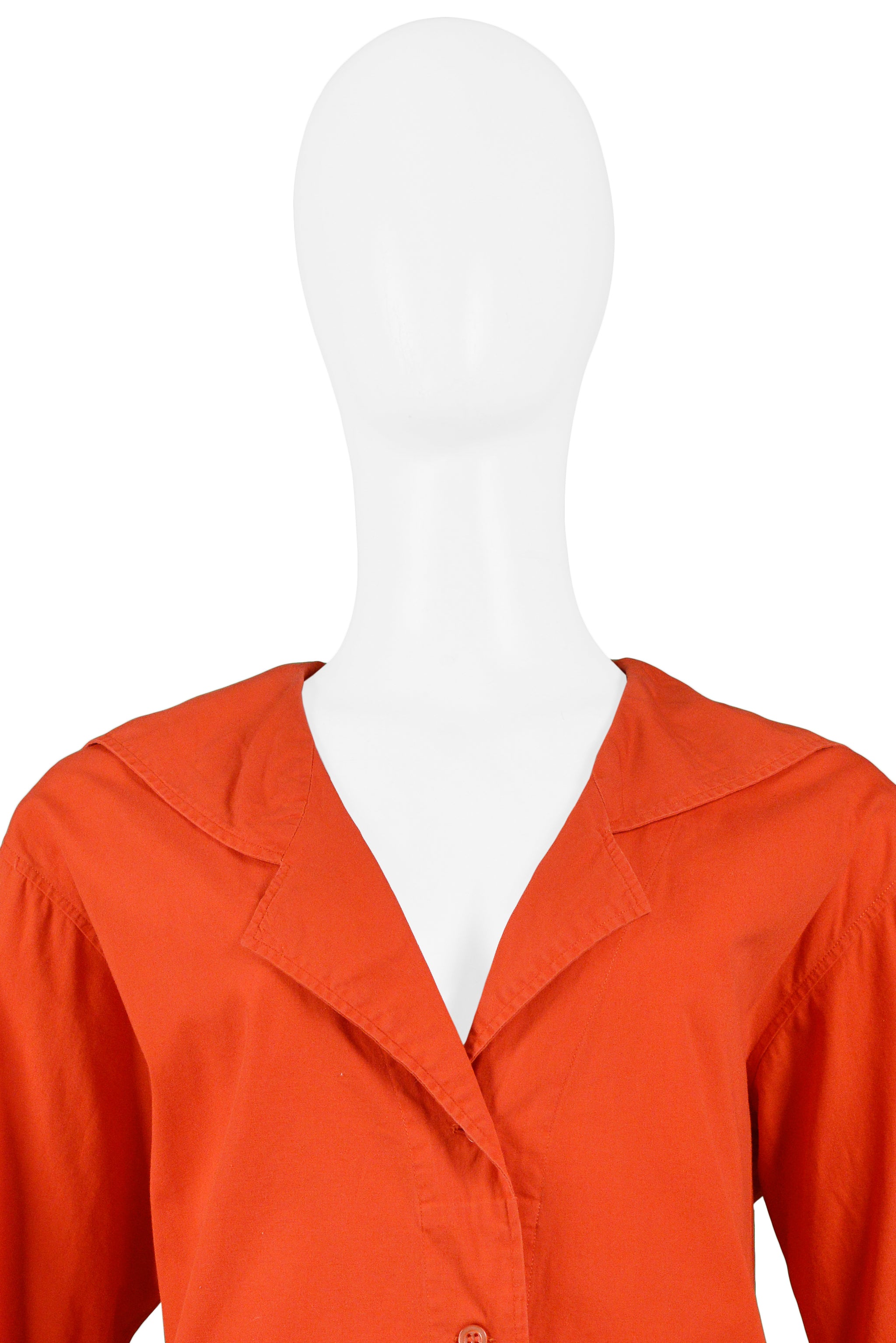 YVES SAINT LAURENT YSL RED COTTON SAILOR TOP