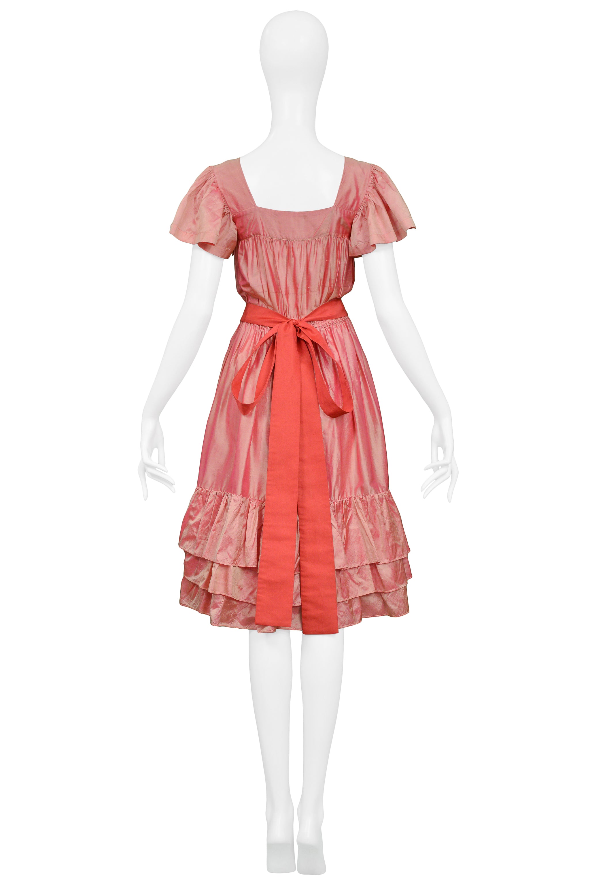 YVES SAINT LAURENT YSL PINK TAFFETA PARTY DRESS