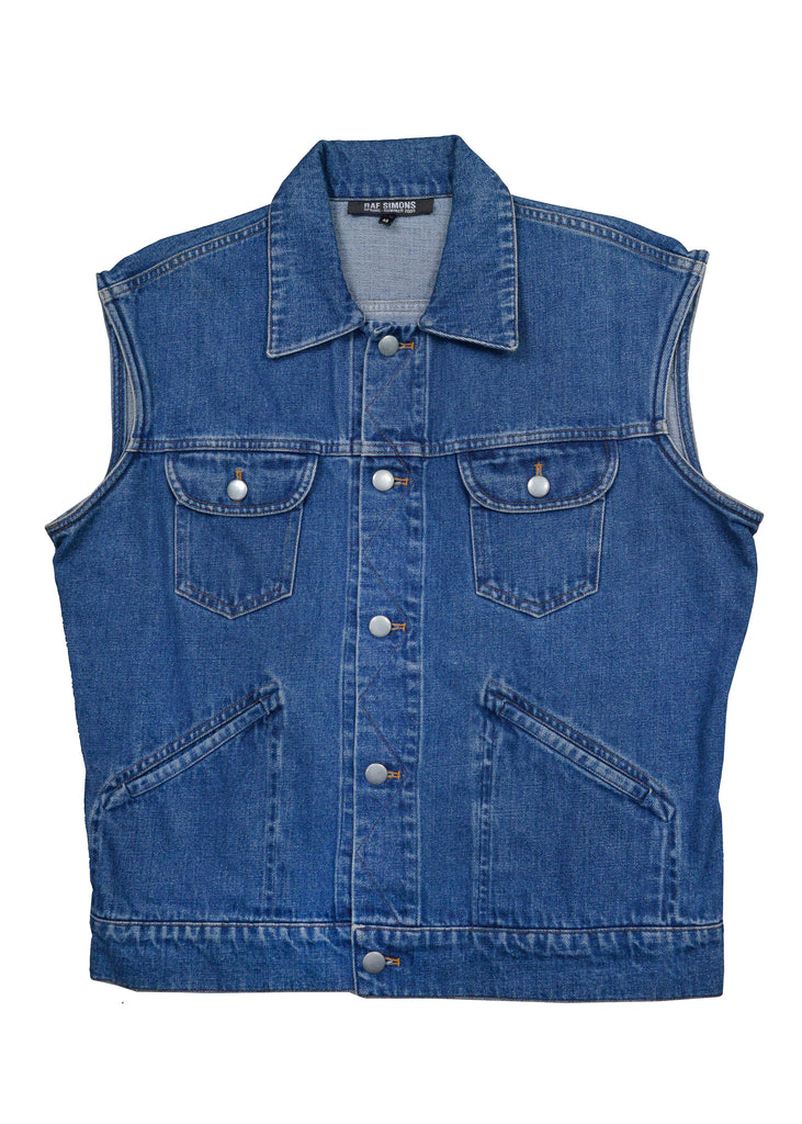 RAF SIMONS DENIM VEST 2005