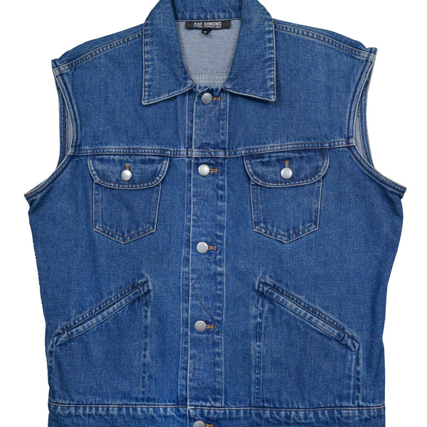 RAF SIMONS DENIM VEST 2005