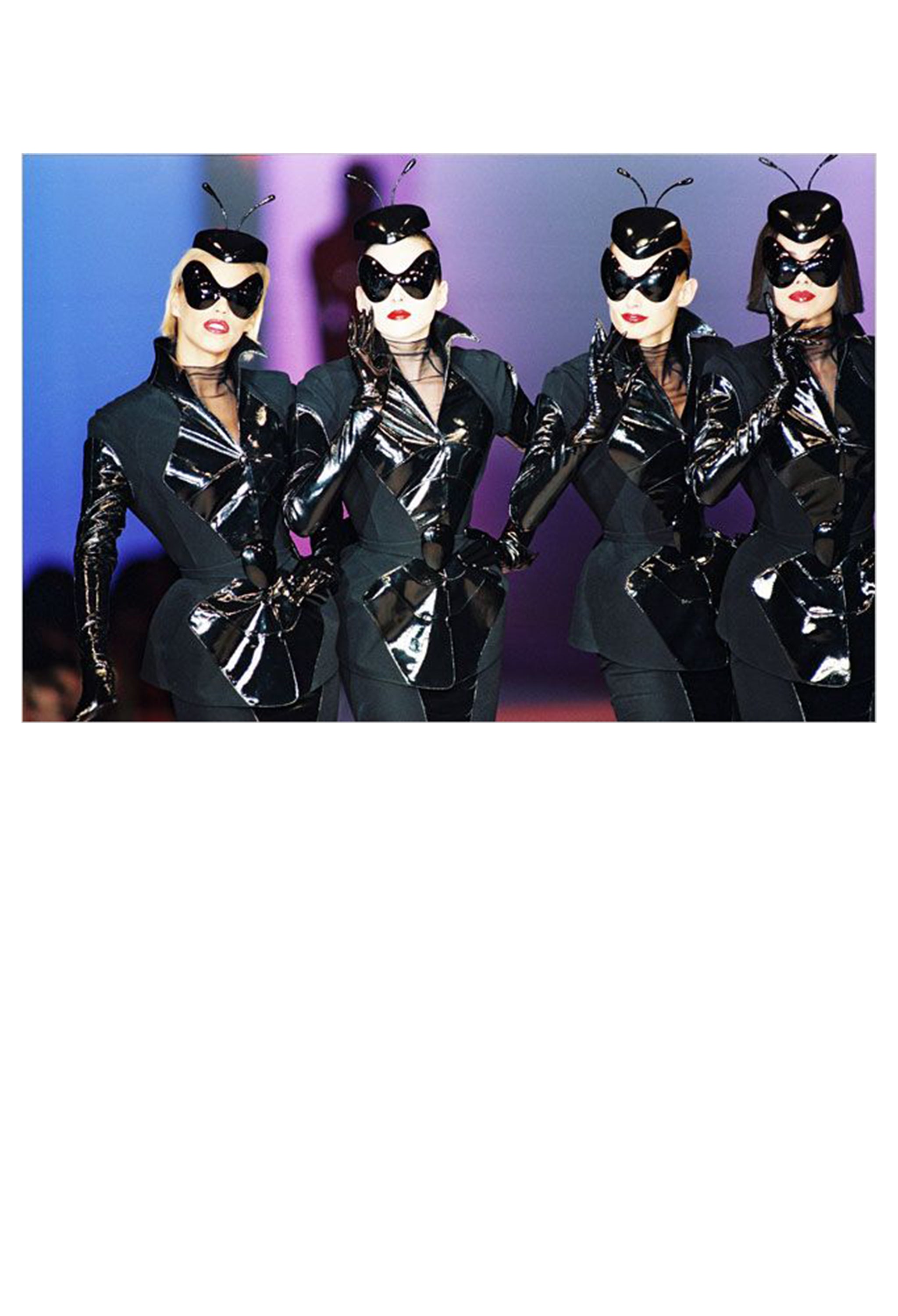 THIERRY MUGLER BLACK CENTIPEDE RUNWAY SUNGLASSES 1997