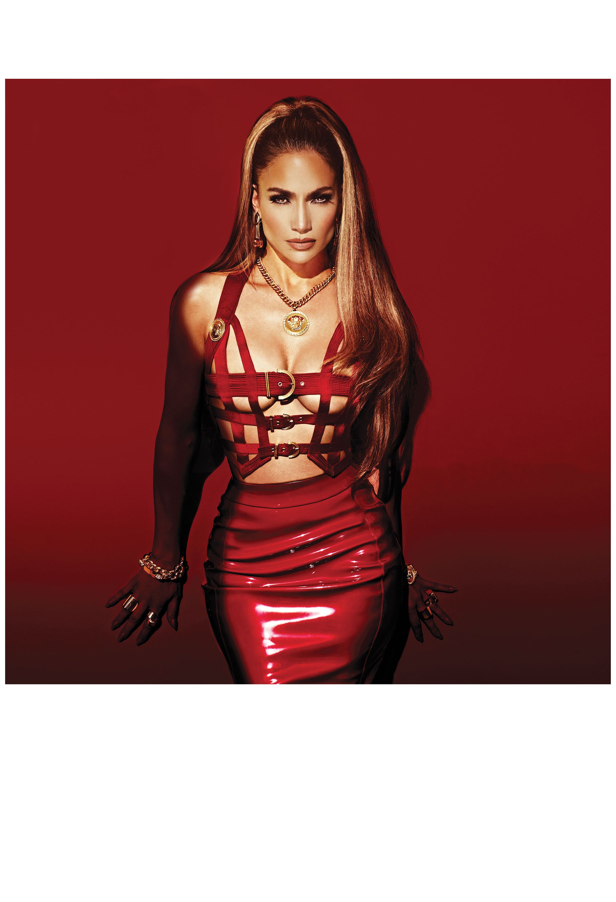 GIANNI VERSACE RED BONDAGE TOP 1992