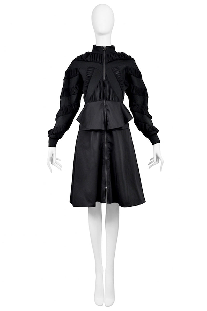 Louis Vuitton Black Dress with Peplum Skirt